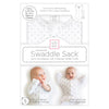 Transitional Swaddle Sack  - Arms Up Sleeves & Mitten Cuffs, Classic Polka Dots, Sterling