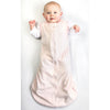 Baby Velvet zzZipMe Sack - Taupe Gray Trim, Pastel Pink