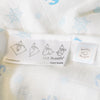 Muslin Swaddle Single - French Dots, Pastel Blue