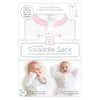 Transitional Swaddle Sack  - Arms Up Sleeves & Mitten Cuffs, Bella, Pink