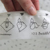 Muslin Swaddle Single - Tiny Triangles Shimmer, Sterling