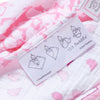 Marquisette Swaddle Blanket - Little Bunnie + Dottie Heart (Set of 2), Pastel Pink