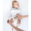 Omni Swaddle Sack with Wrap -  Arms Up Sleeves & Mitten Cuffs, Heathered Sterling with Stripes