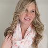 Infinity Scarf Viscose from Bamboo - Watercolor Poppies, Pink Coral Blush