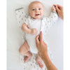 Transitional Swaddle Sack  - Arms Up Sleeves & Mitten Cuffs, Heavenly Floral Shimmer, Pink