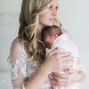 Muslin Swaddle Blankets - Heavenly Floral with Shimmer (Set of 4)