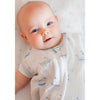 Muslin zzZipMe Sack Set - Little Ships + Tiny Triangles Shimmer, Pastel Blue