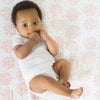 Muslin Swaddle Blankets - Heavenly Floral with Shimmer (Set of 4)