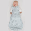 Cotton Knit zzZipMe Sack Set - Pastel Blue + Tiny Triangles Shimmer Gown