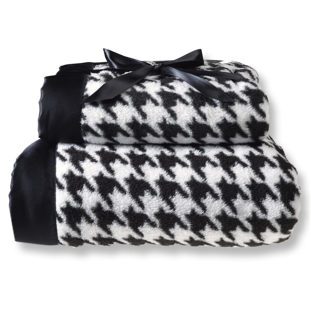 Mommy and Me Blanket - Puppytooth, Black