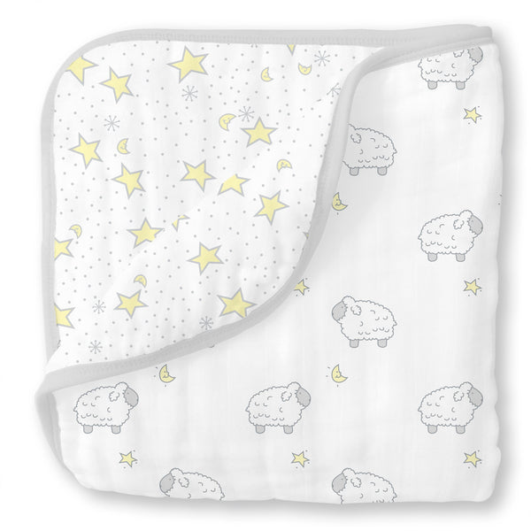 Muslin Luxe Blanket - Little Lambs