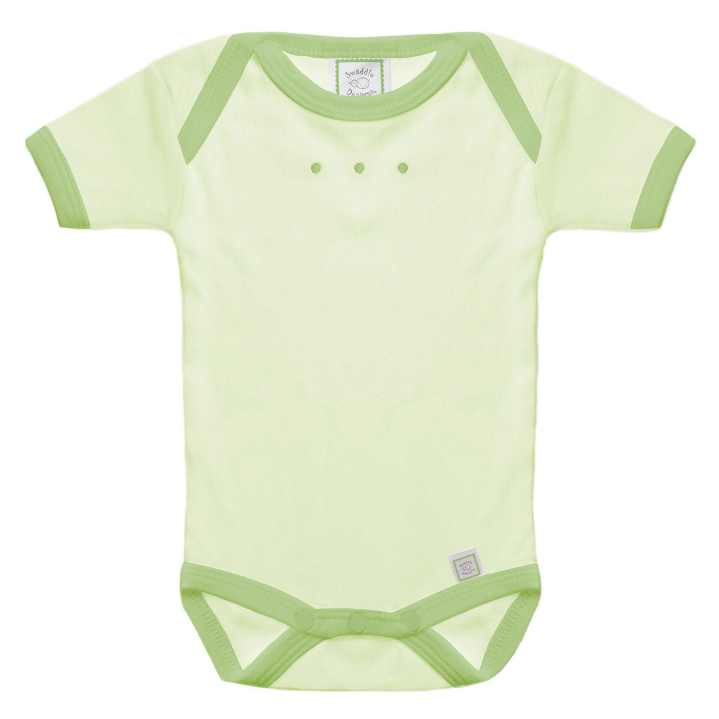 Short Sleeve Bodysuit - Kiwi with Pure Green Trim, Pure Green