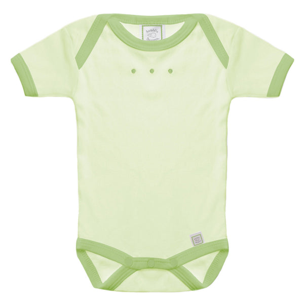 Short Sleeve Bodysuit - Kiwi with Pure Green Trim, Pure Green
