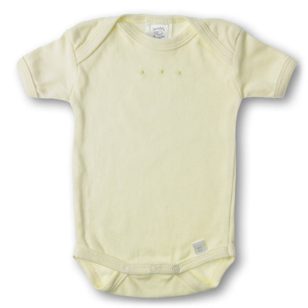Short Sleeve Bodysuit - Kiwi with Pastel Dots, Kiwi