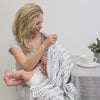 Muslin Swaddle Single - Arrows Shimmer, Sterling