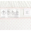 Ultimate Swaddle Blanket - White with Pastel Trim, Pastel Pink