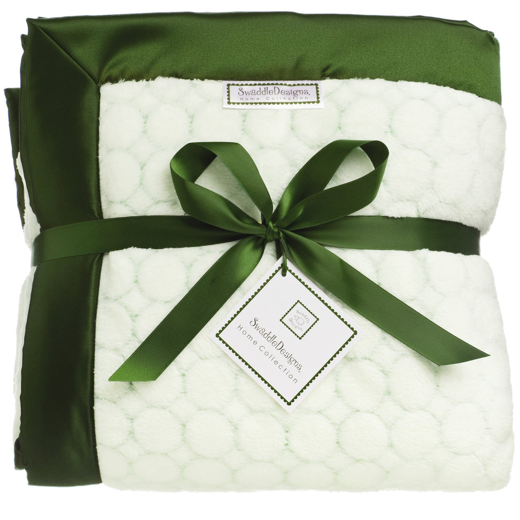 Adult Luxury Throw - Ivory Puff with Jewel Trim