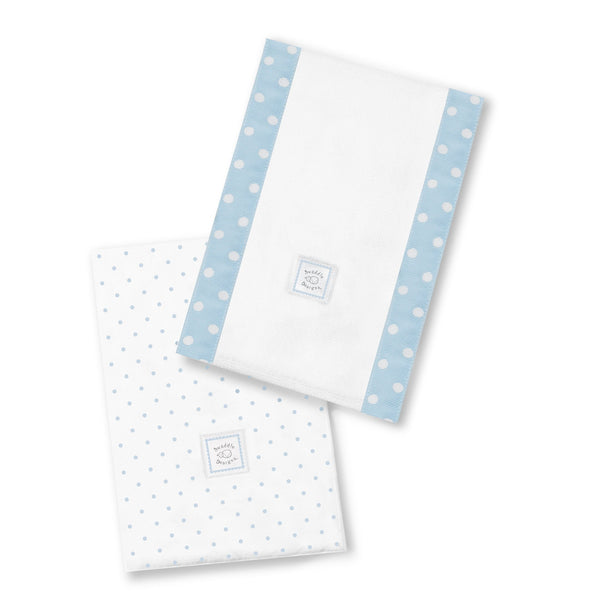 Baby Burpies - Polka Dots, Pastel Blue