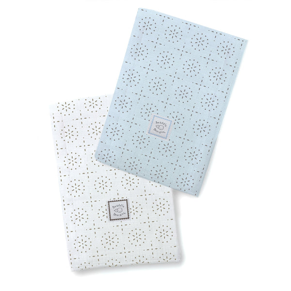 Baby Burpies - Taupe Gray Sparklers with Pastel Blue