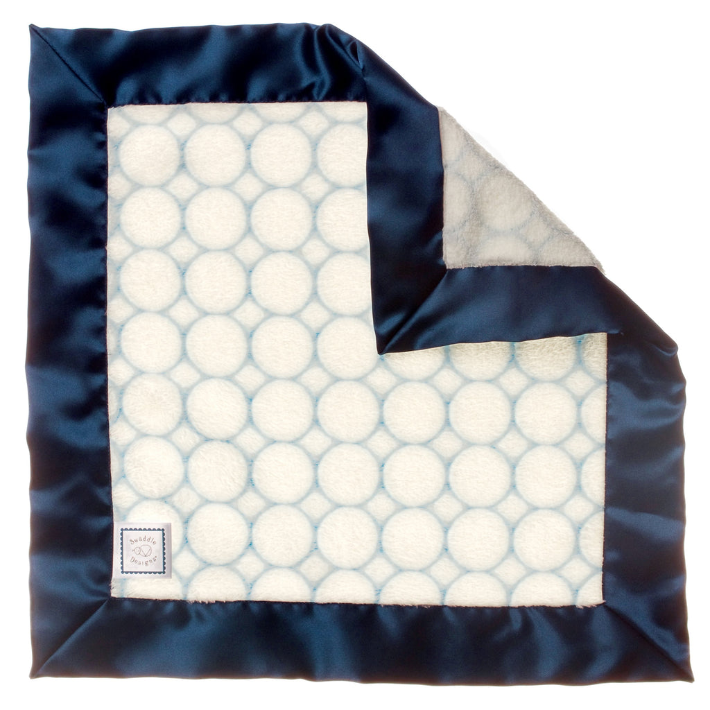 Cozy Baby Lovie - Ivory Puff Circle, Blue