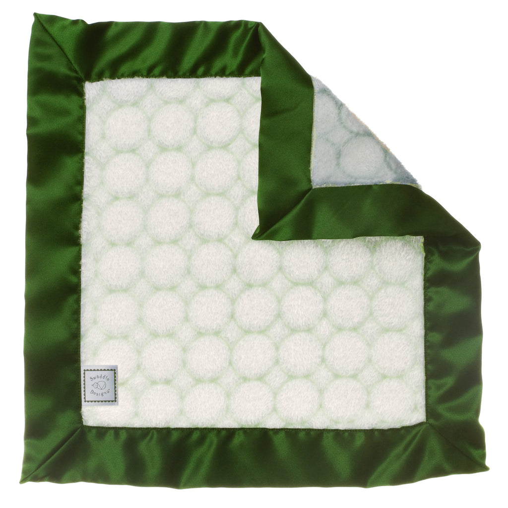 Cozy Baby Lovie - Ivory Puff Circle, Pure Green