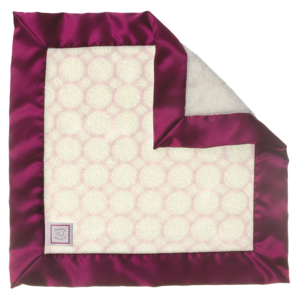 Cozy Baby Lovie - Ivory Puff Circle, Pink