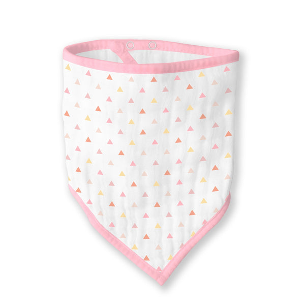 Muslin Bandana Bib - Tiny Triangles Shimmer