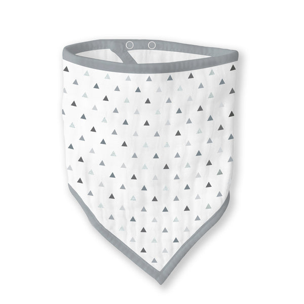Muslin Bandana Bib - Tiny Triangles Shimmer
