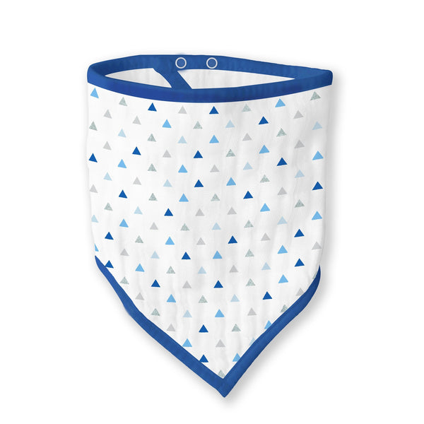 Muslin Bandana Bib - Tiny Triangles Shimmer