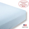 Flannel Fitted Crib Sheet - Brown Polka Dots, Pastel Blue