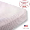 Flannel Fitted Crib Sheet - Brown Polka Dots, Pastel Pink