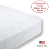 Flannel Fitted Crib Sheet - Mama & Baby Chickies, Blue