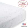 Flannel Fitted Crib Sheet - Mama & Baby Chickies, Pink