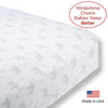 Flannel Fitted Crib Sheet - Elephant & Chickies, Pastel Pink