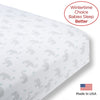 Flannel Fitted Crib Sheet - Elephant & Chickies, SeaCrystal