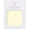 Flannel Fitted Crib Sheet - Sterling Deco Elephants