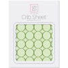 Flannel Fitted Crib Sheet - Jewel Tone Mod Circles