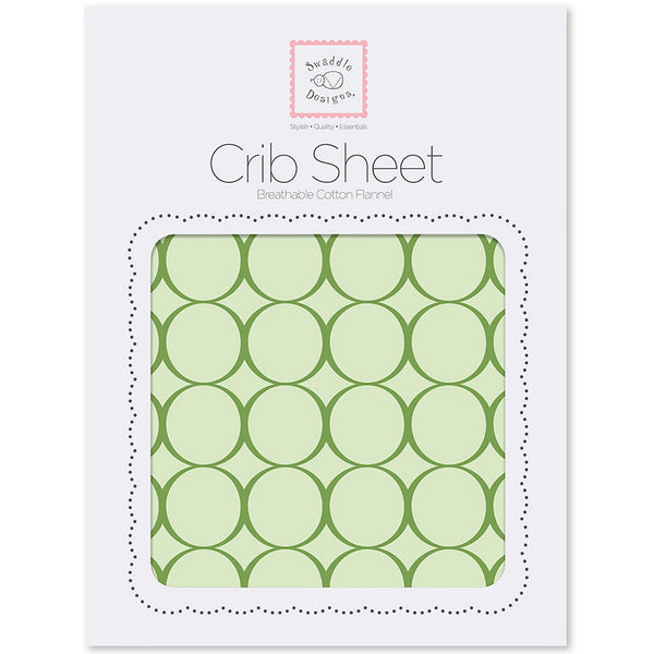 Flannel Fitted Crib Sheet - Jewel Tone Mod Circles