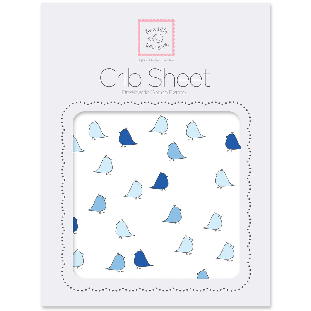 Flannel Fitted Crib Sheet - Little Chickies