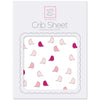 Flannel Fitted Crib Sheet - Little Chickies 