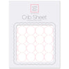 Fitted Flannel Crib Sheet - Mod Circles on White