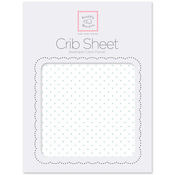 Flannel Fitted Crib Sheet - Polka Dots