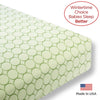 Flannel Fitted Crib Sheet - Jewel Tone Mod Circles, Pure Green