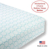 Flannel Fitted Crib Sheet - Jewel Tone Mod Circles, Turquoise