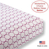 Flannel Fitted Crib Sheet - Jewel Tone Mod Circles, Very Berry