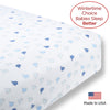 Flannel Fitted Crib Sheet - Little Chickies, Pastel Blue