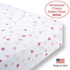 Flannel Fitted Crib Sheet - Little Chickies, Pastel Pink