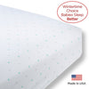 Flannel Fitted Crib Sheet - Pastel & Sterling Little Dots, SeaCrystal
