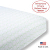 Flannel Fitted Crib Sheet - Mod Circles on White, Kiwi