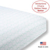 Flannel Fitted Crib Sheet - Mod Circles on White, SeaCrystal